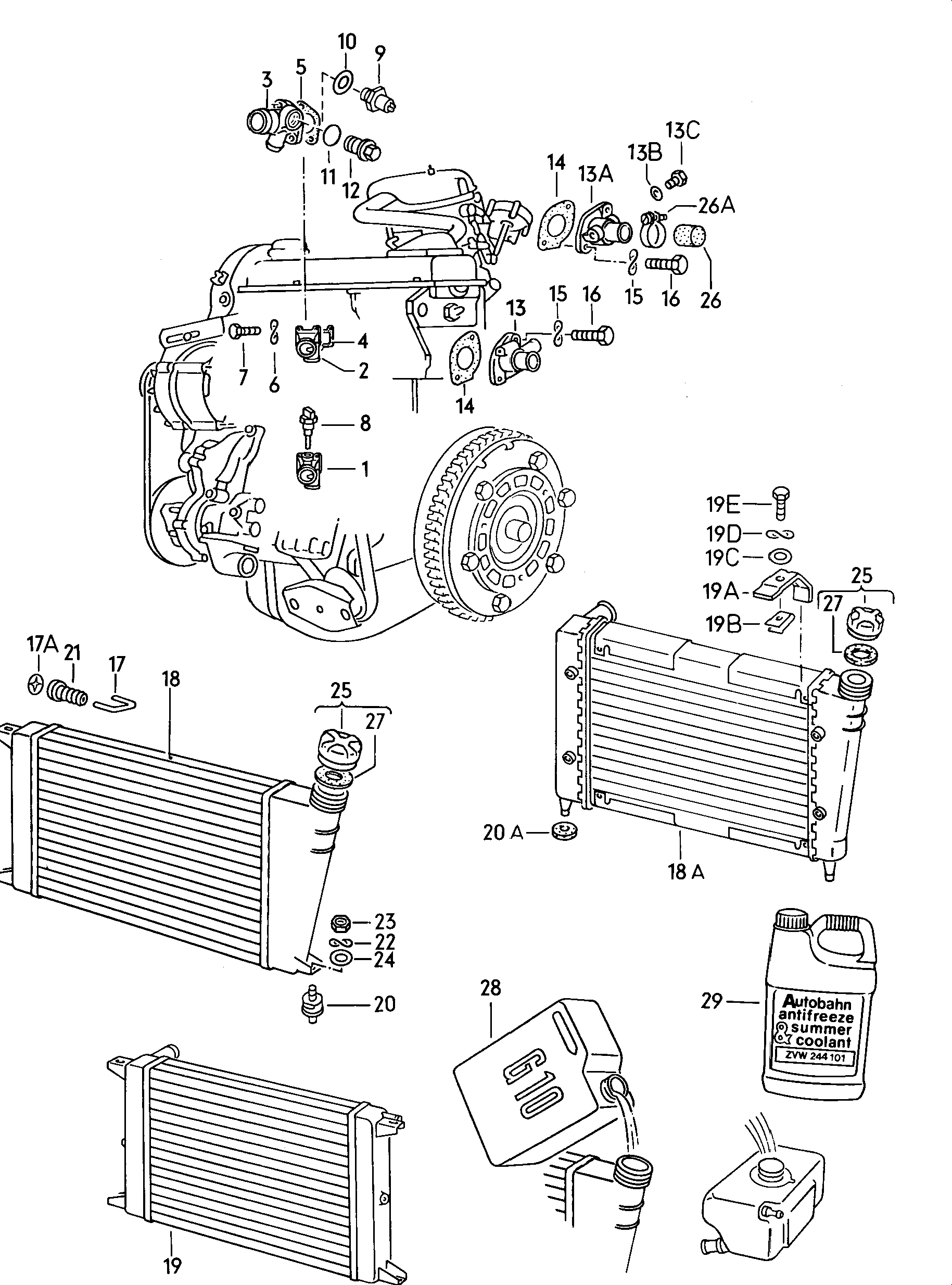 Volkswagen Golf (1981) - Coolant pump