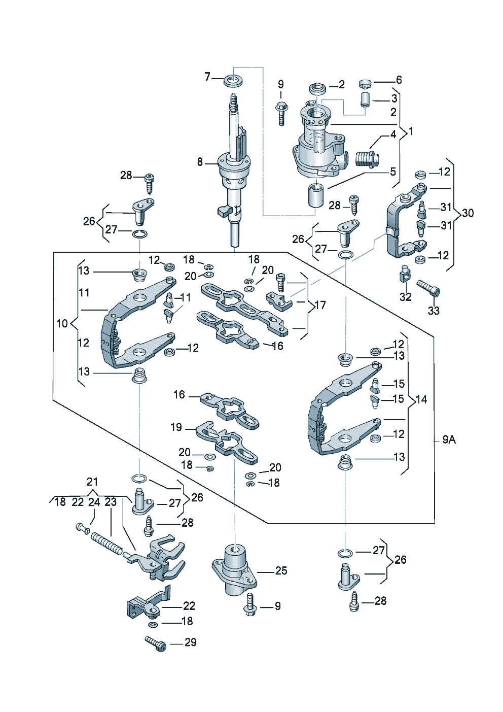 Volkswagen Golf (1997 - 1998) - For 4-speed manual gearbox. for 5 speed manual transmiss.. gears and shafts