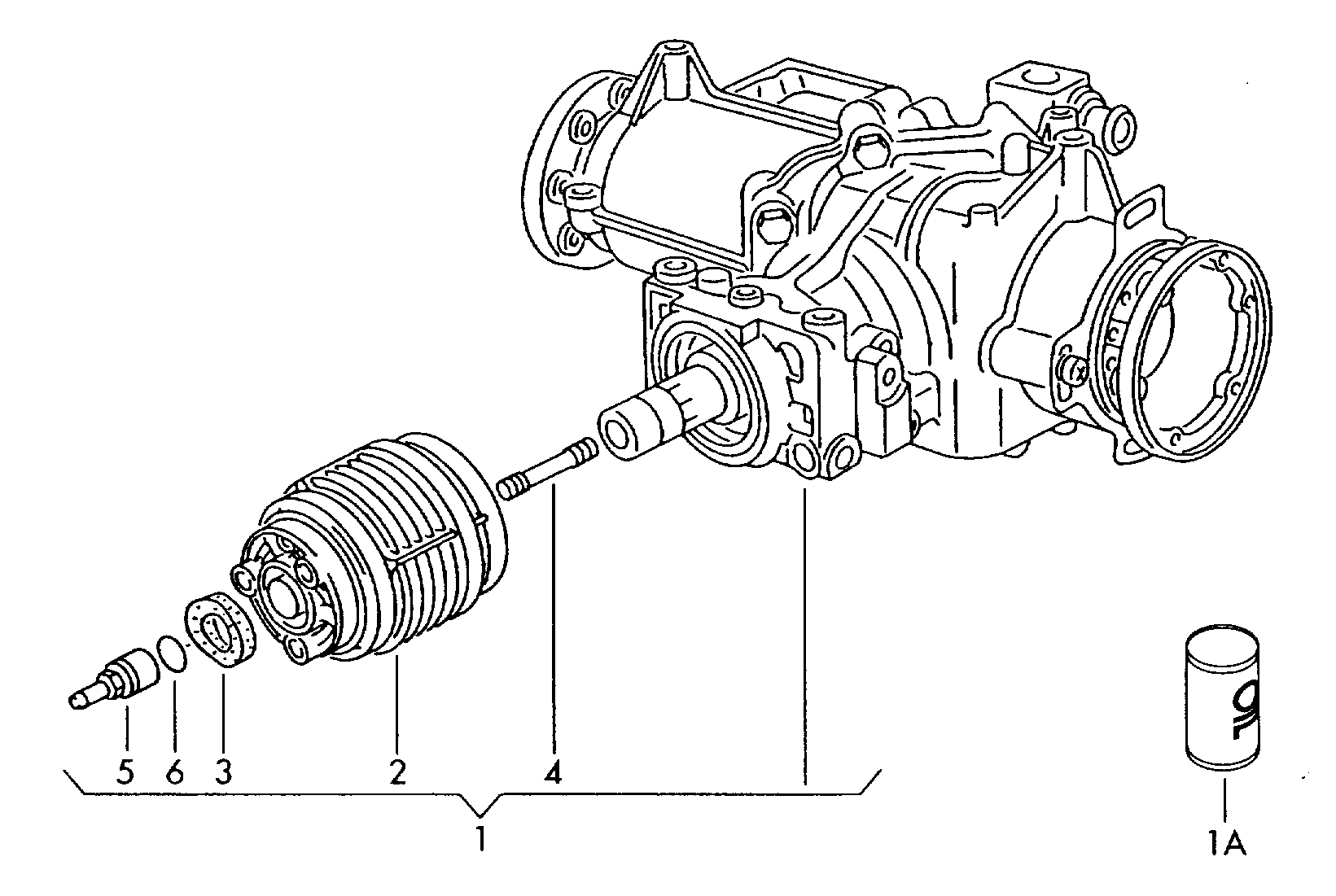 Volkswagen Golf/Var.-syn./Rall./Coun. (1986 - 1991) - Final drive. viscous coupling