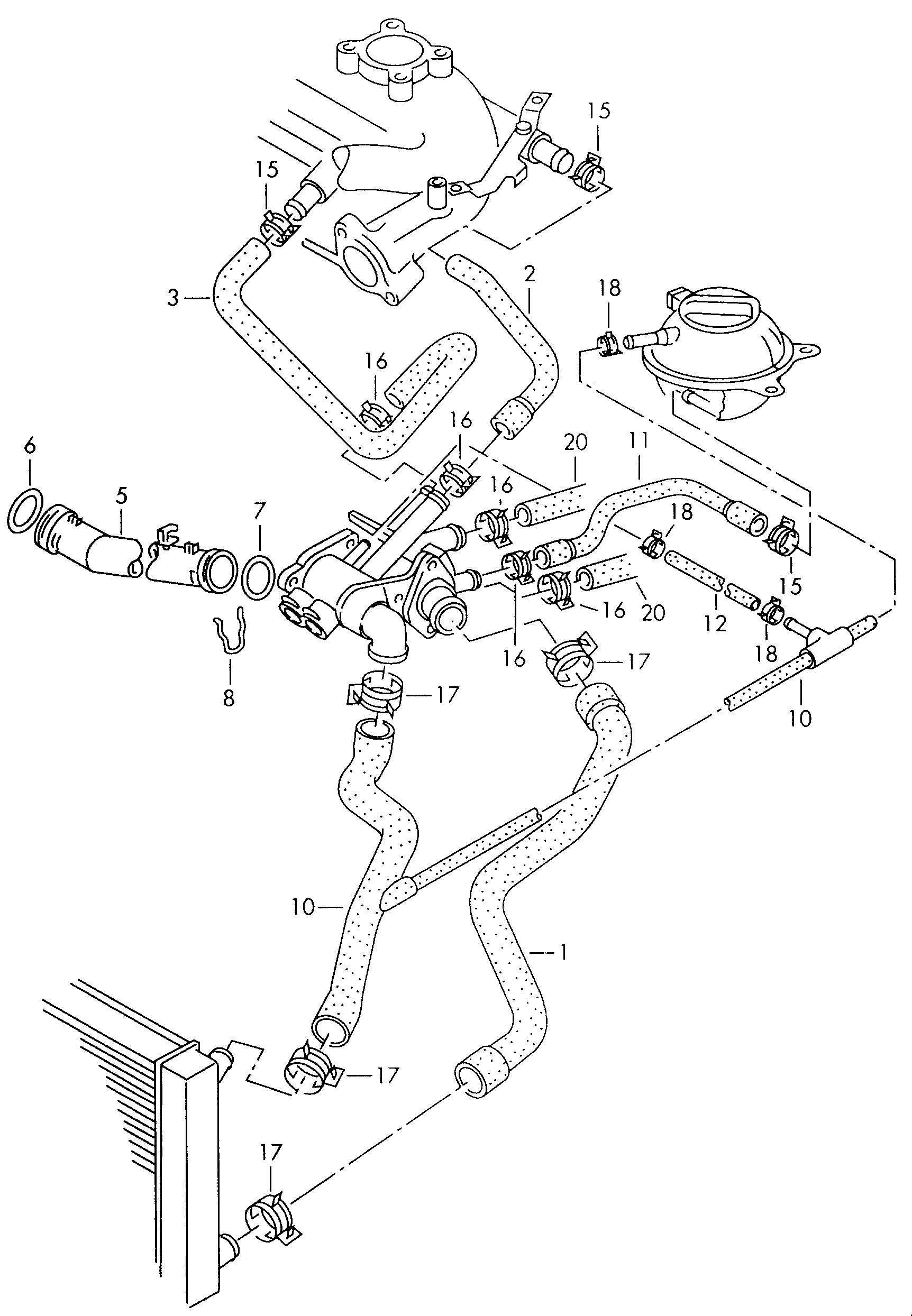 Volkswagen Golf (1995) - Coolant pump