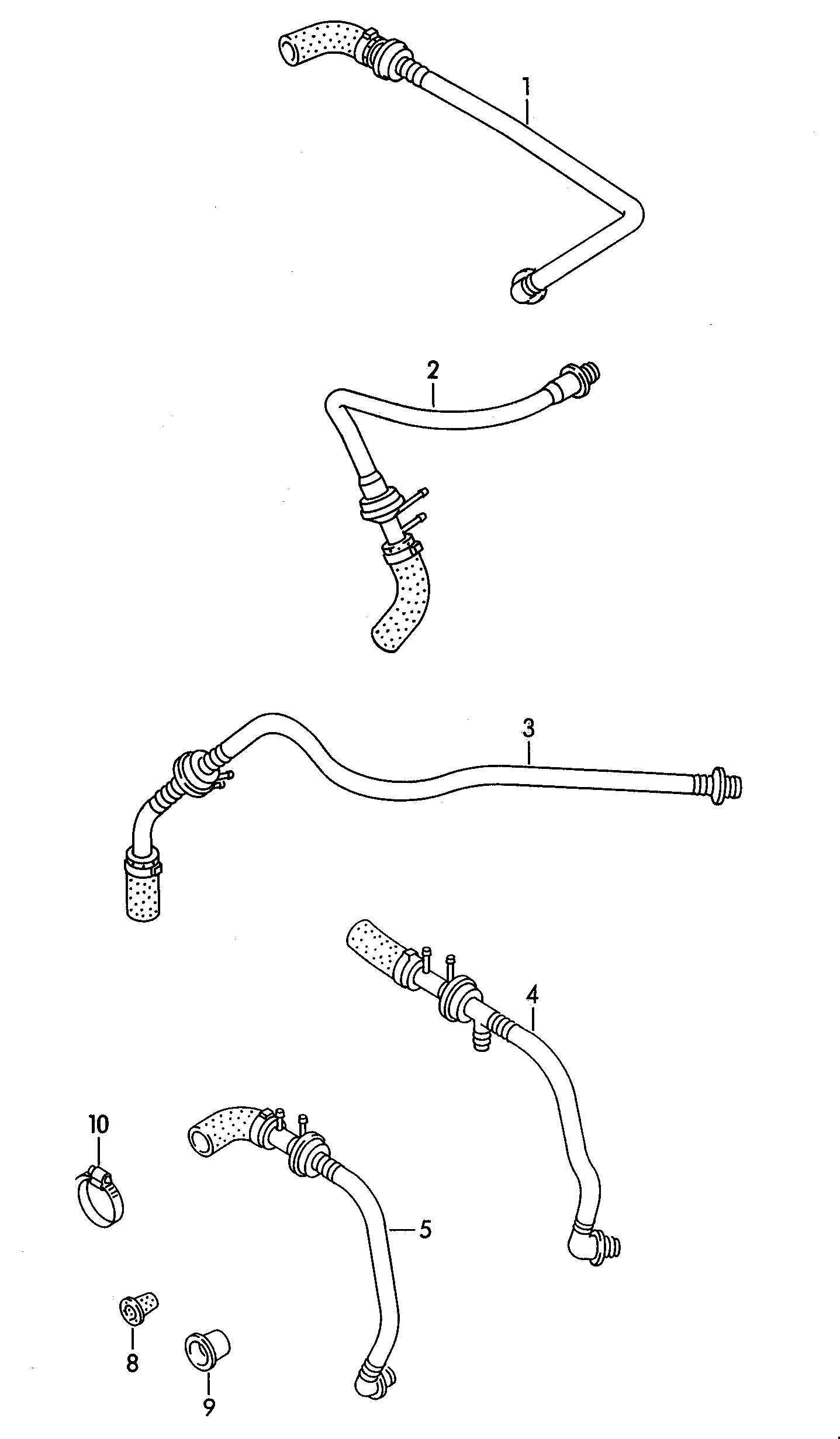 Volkswagen Golf (1997 - 1998) - Reservoir. Brake master cylinder. For vehicles without anti- lock braking system