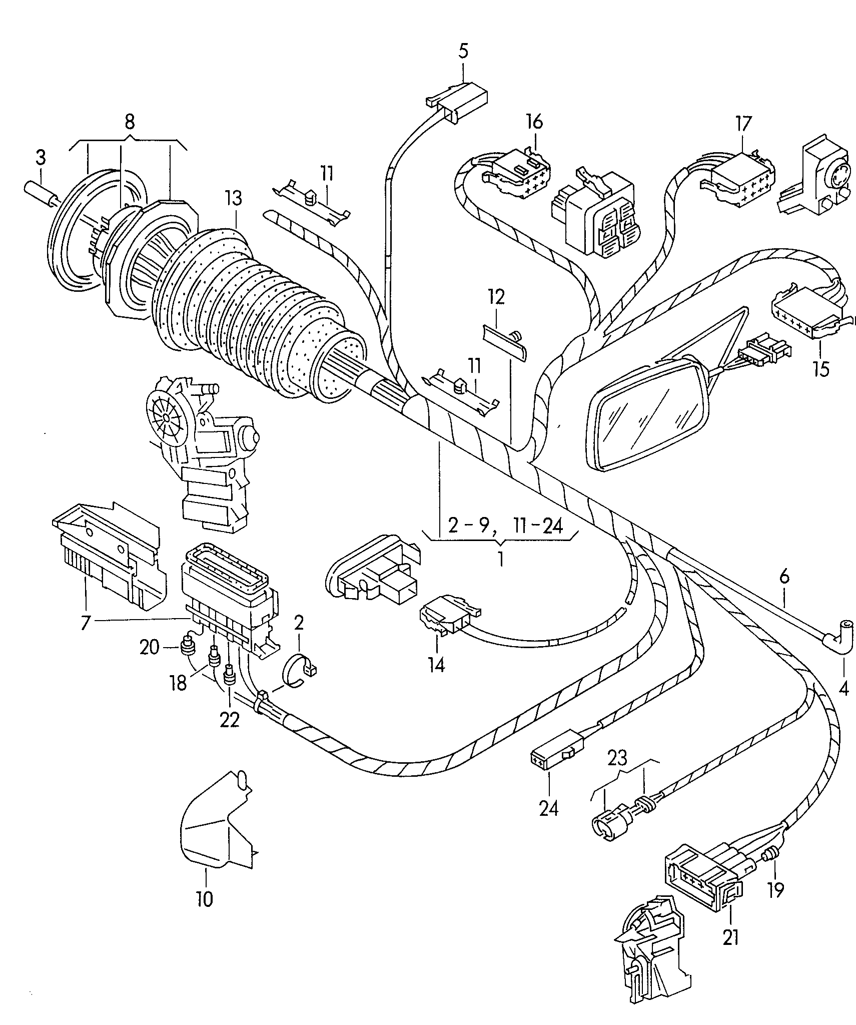 Volkswagen Golf (1997 - 1998) - Wiring set for engine