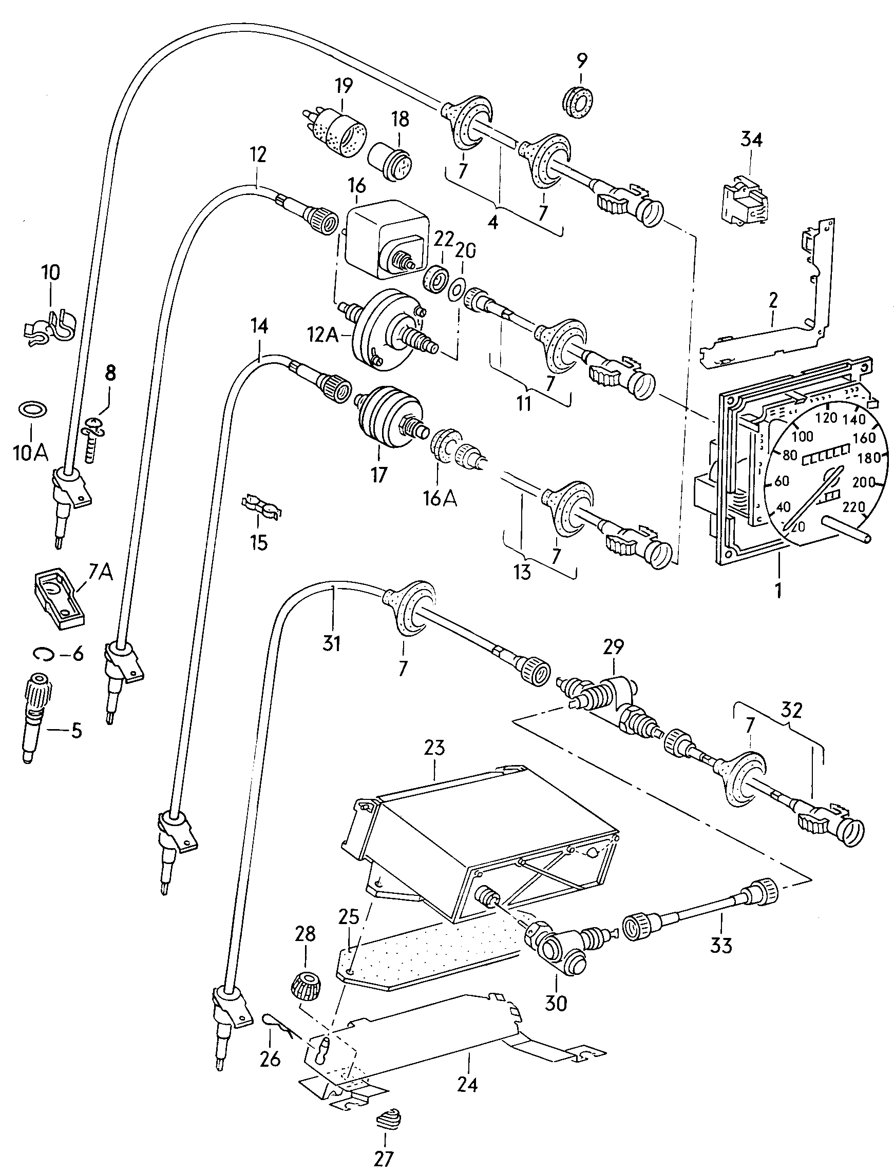 Speedometer drive cable. speedometer