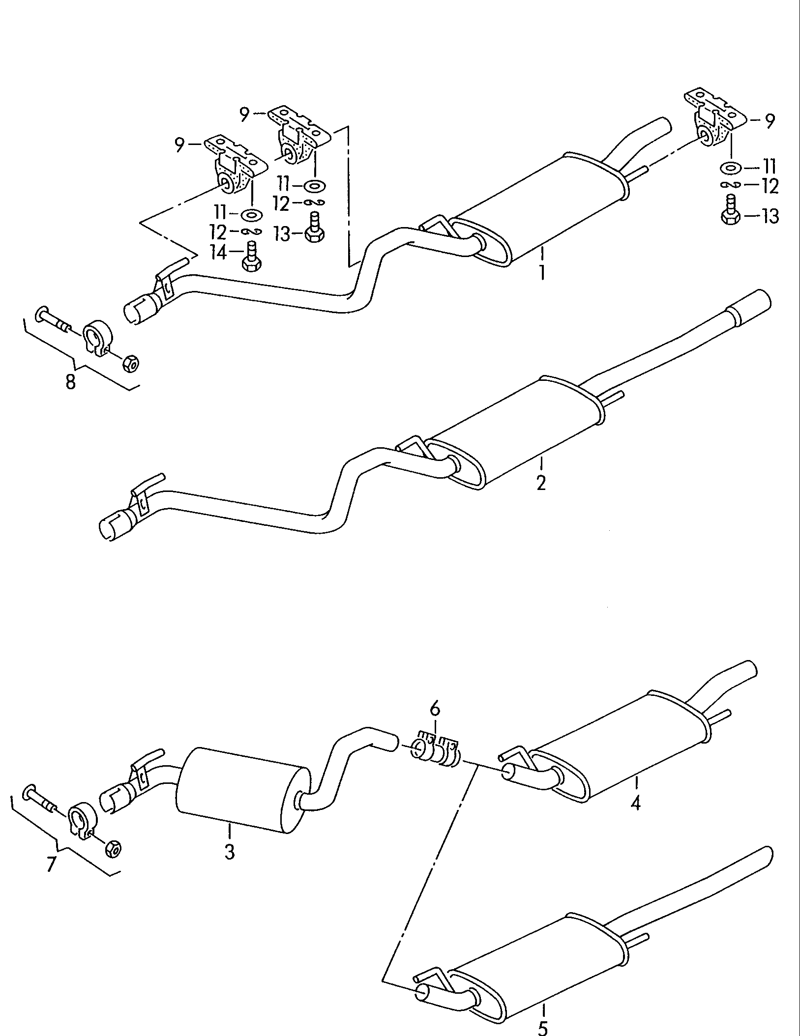 Volkswagen Golf (1997 - 1998) - Exhaust manifolds