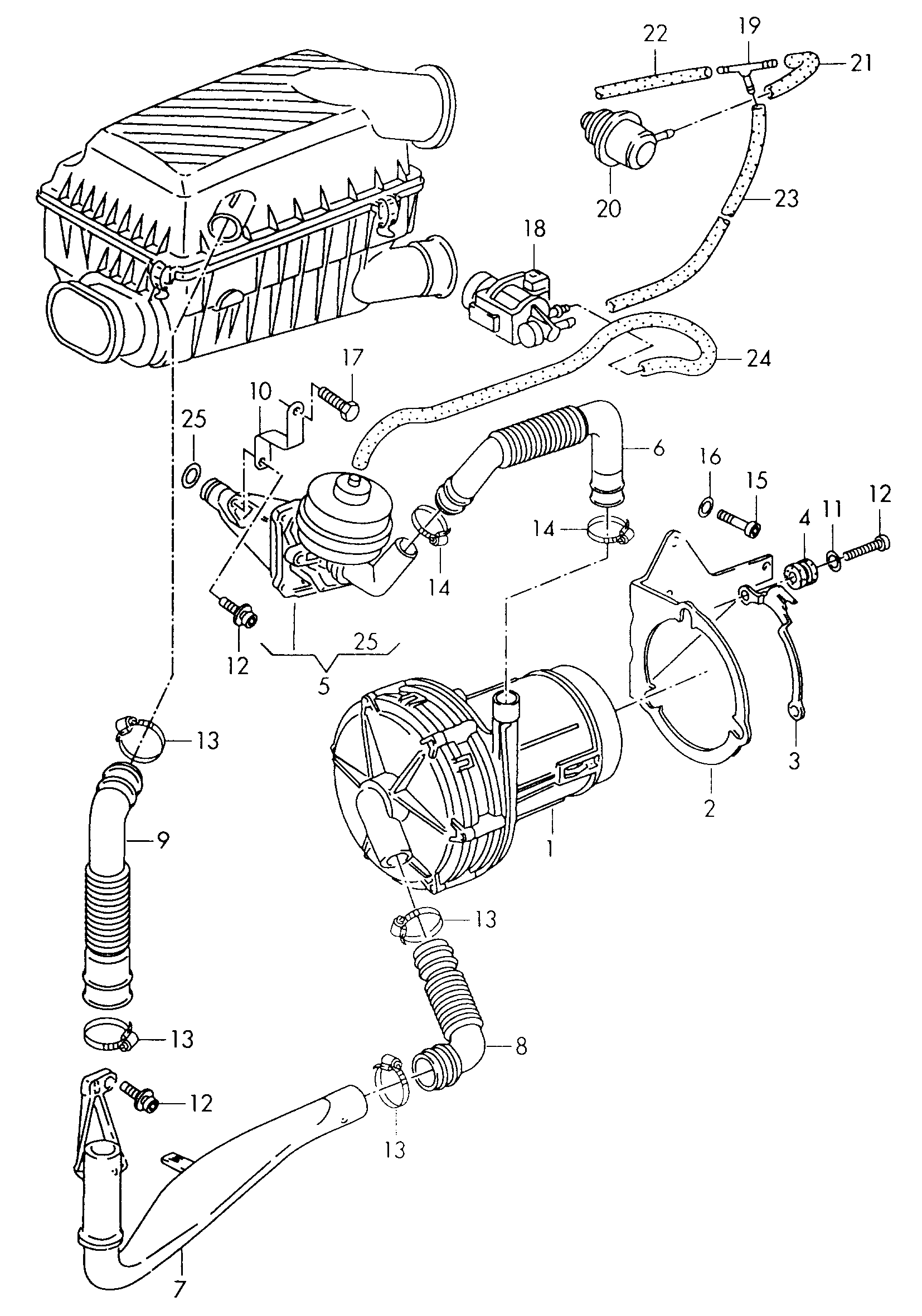 Volkswagen Golf (1993 - 1996) - Secondary air pump