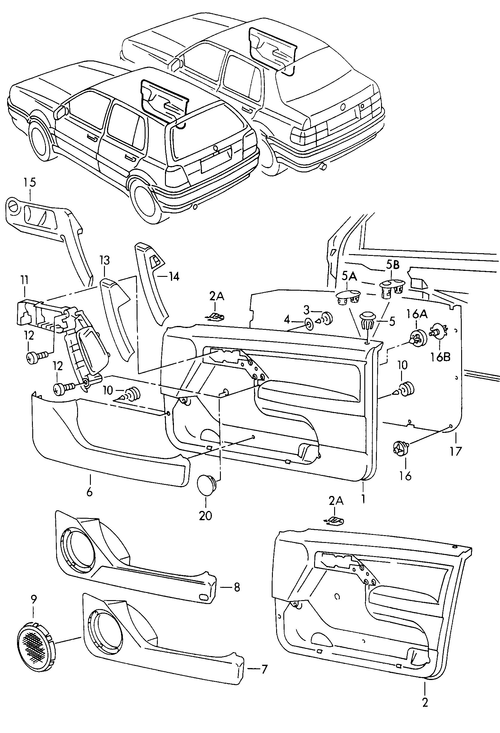 Volkswagen Golf (1997 - 1998) - Door panel