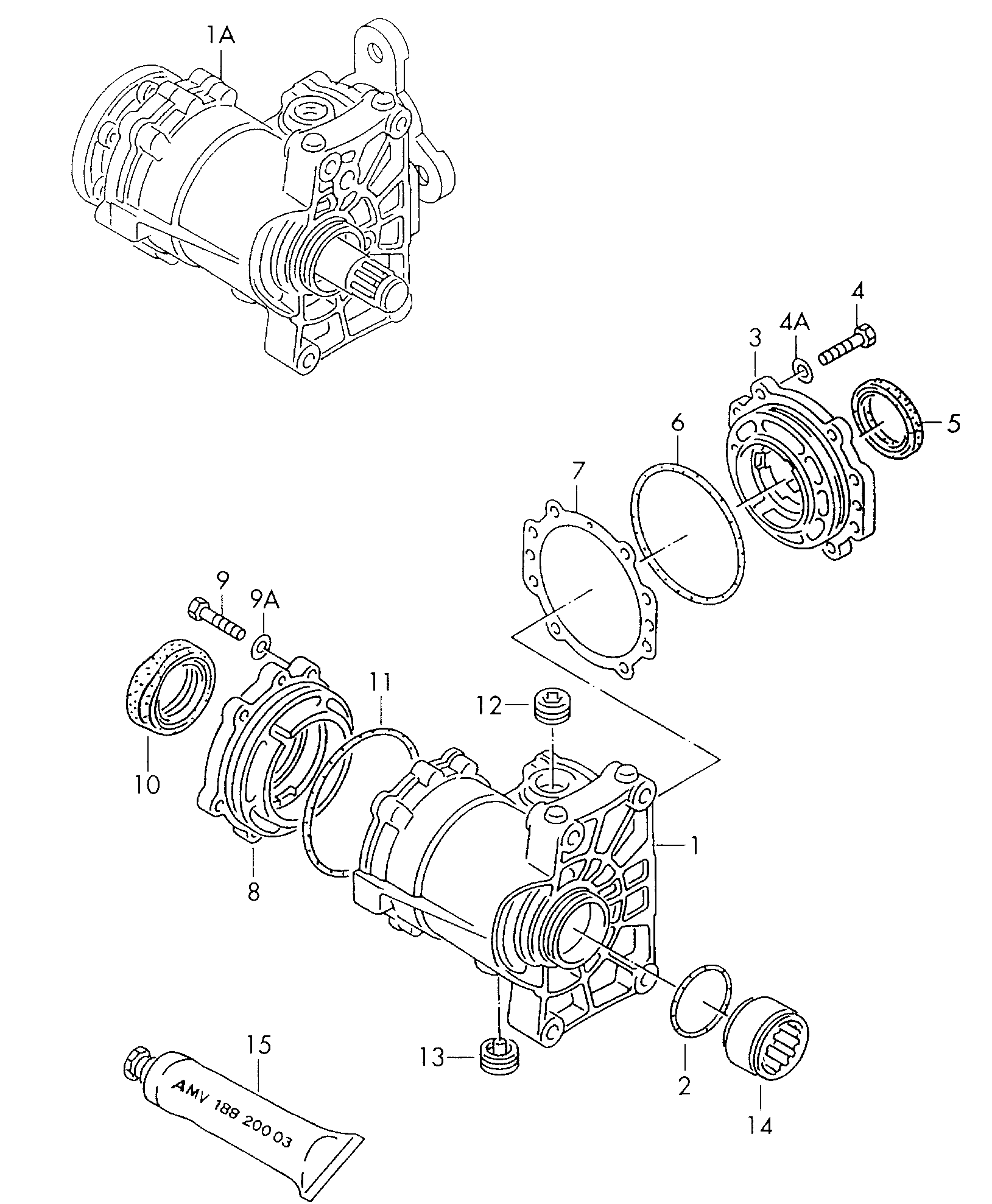 Volkswagen Golf/Var.-syn./Rall./Coun. (1986 - 1991) - Pinion gear set. for 5 speed manual transmiss.. Differential