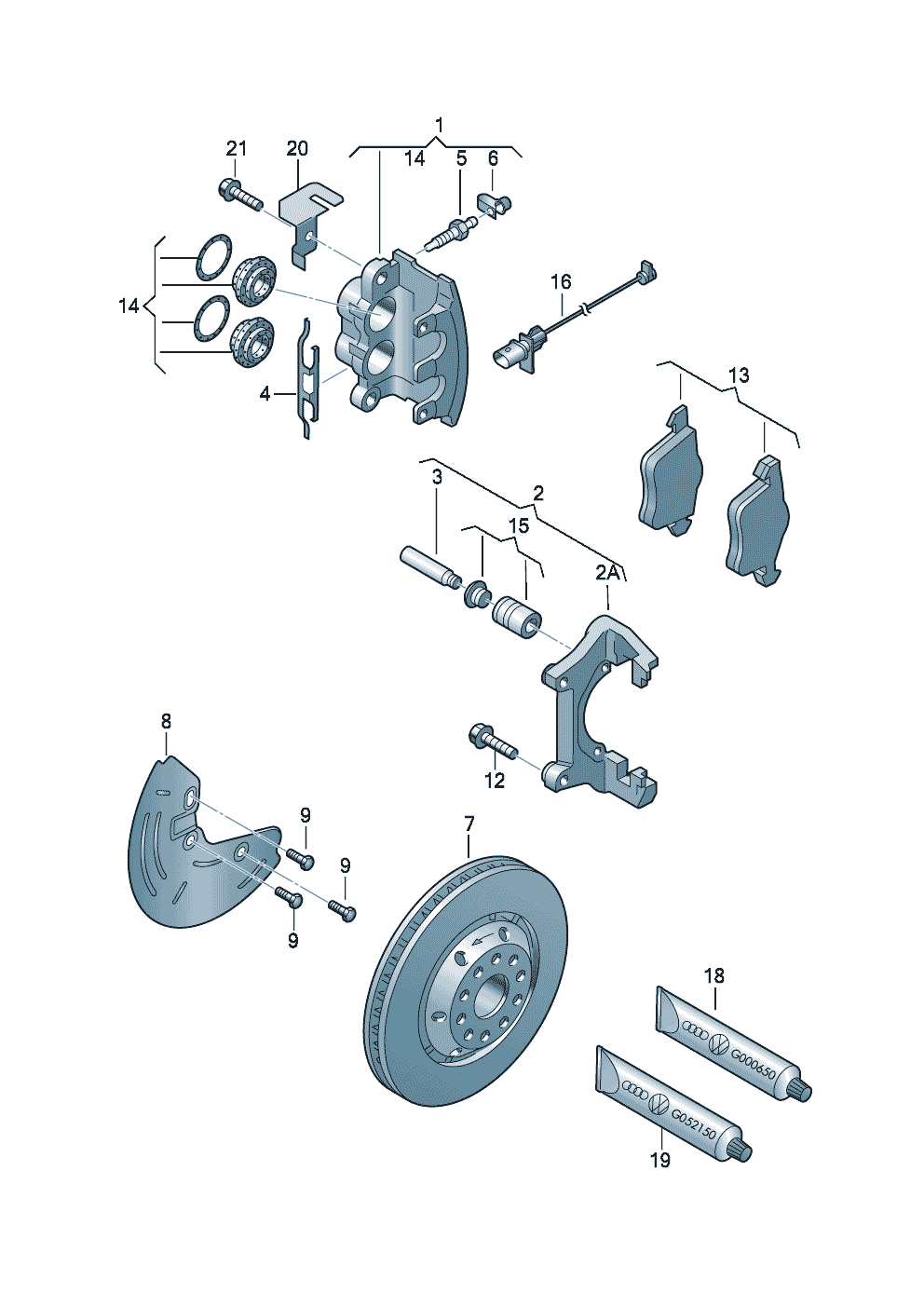 Volkswagen Golf/Golf R32 (2003 - 2006) - Disc brake