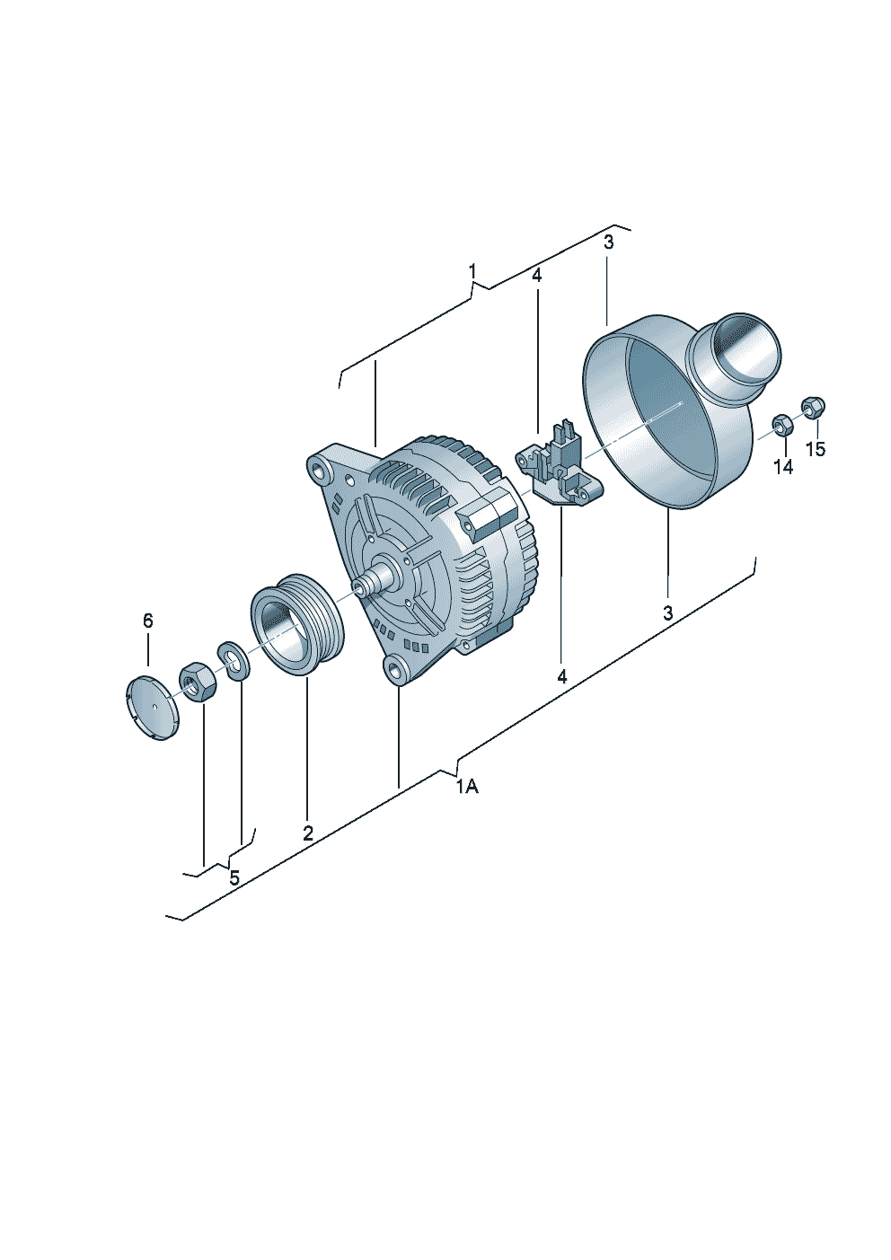Volkswagen Golf/Golf R32 (2003 - 2006) - Alternator versions
