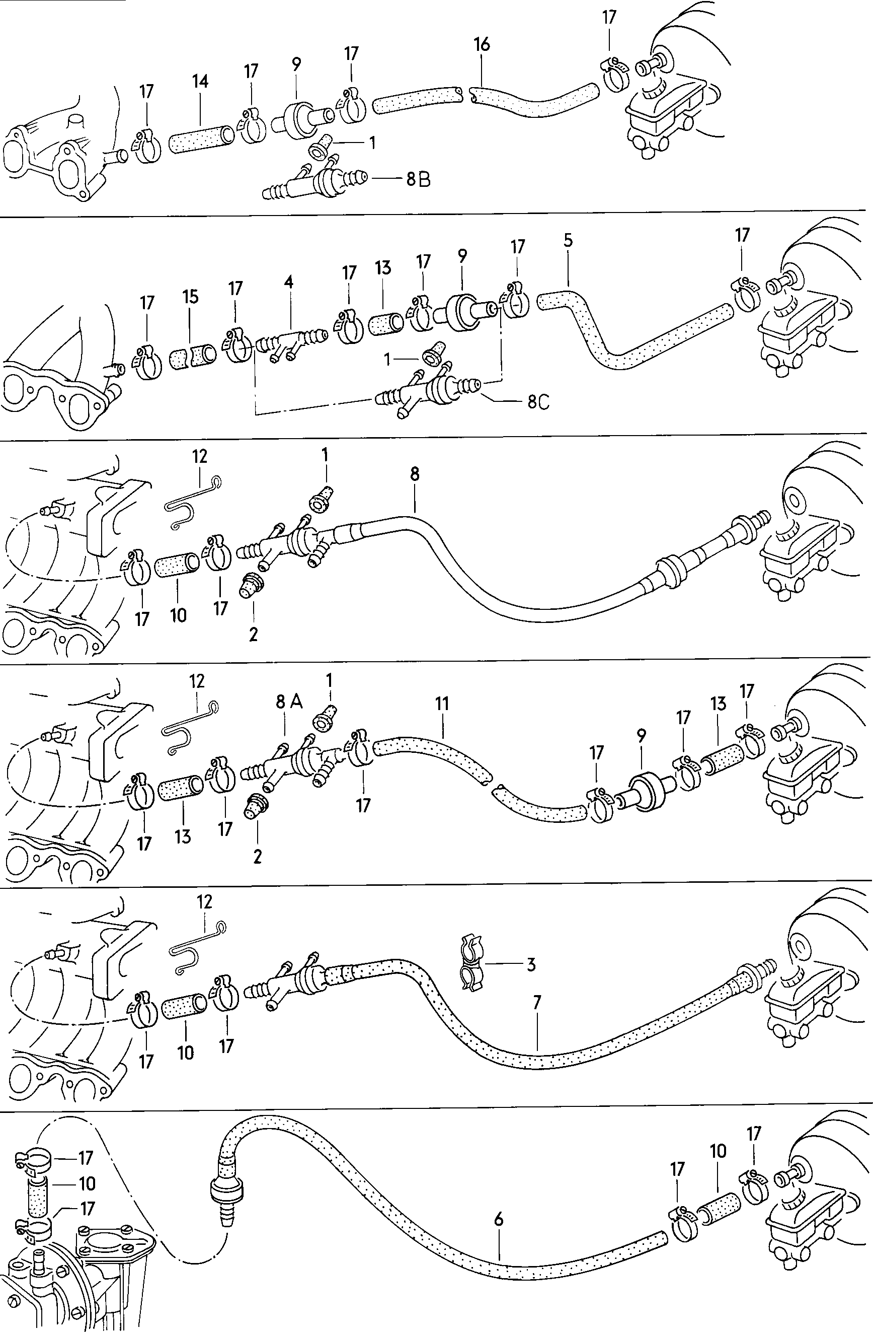 Volkswagen Golf (1979 - 1980) - Brake master cylinder