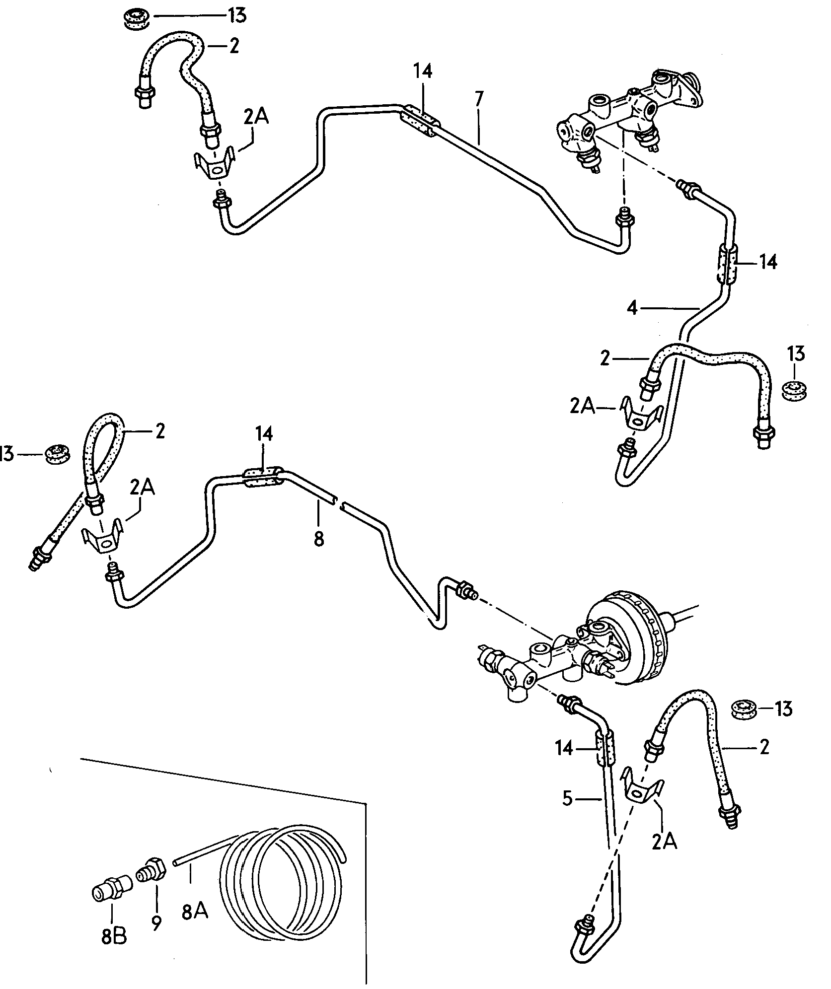 Volkswagen Golf (1981) - Brake master cylinder