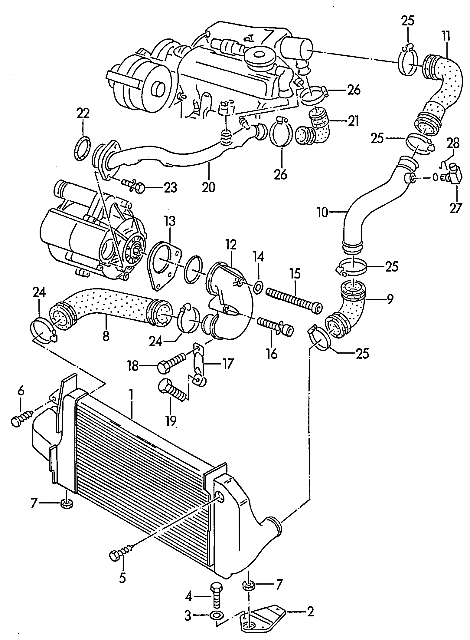 Volkswagen Golf/Var.-syn./Rall./Coun. (1986 - 1991) - Vane pump. for power steering