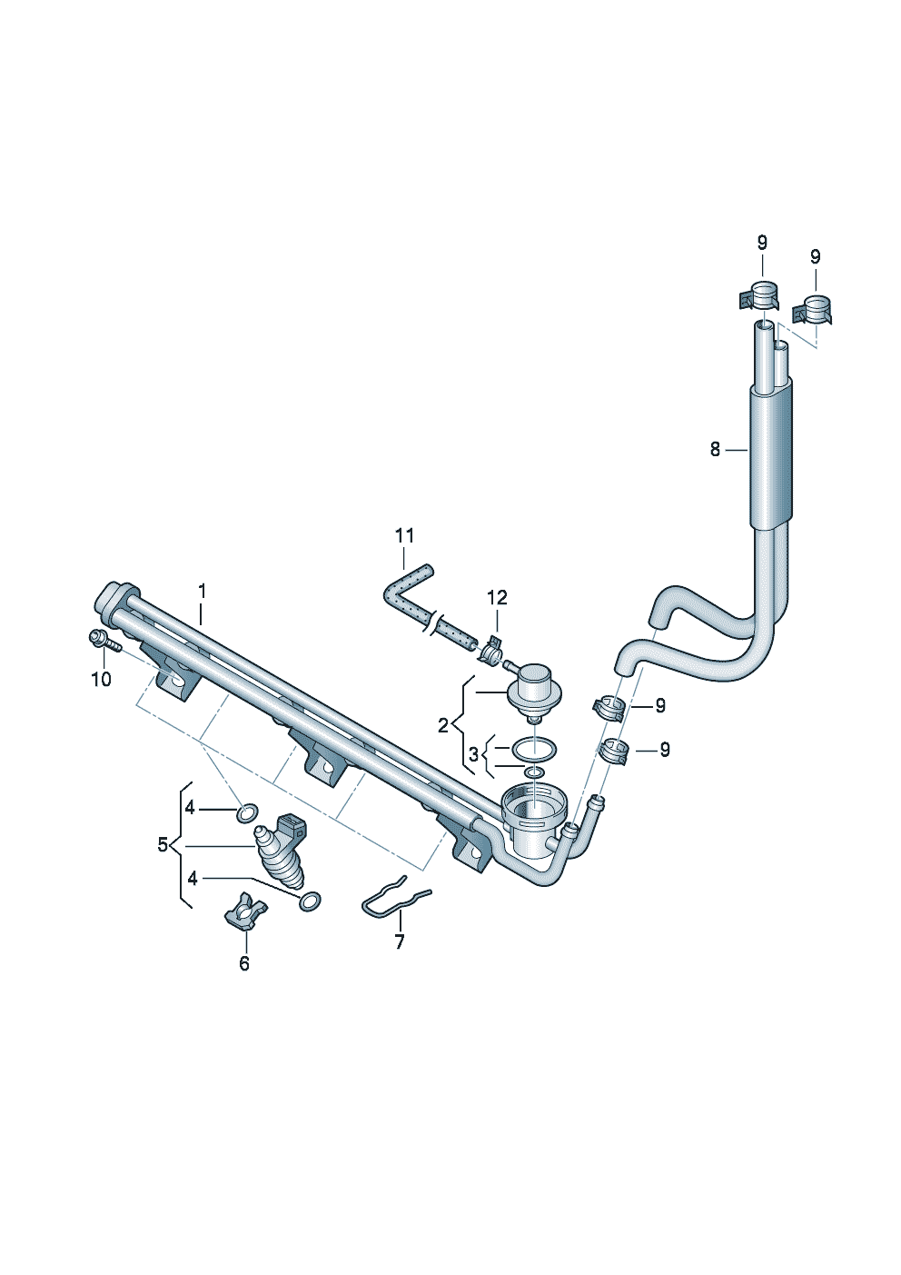 Volkswagen Golf/Golf R32 (1998 - 2001) - Vacuum system. intake system. Throttle valve control element