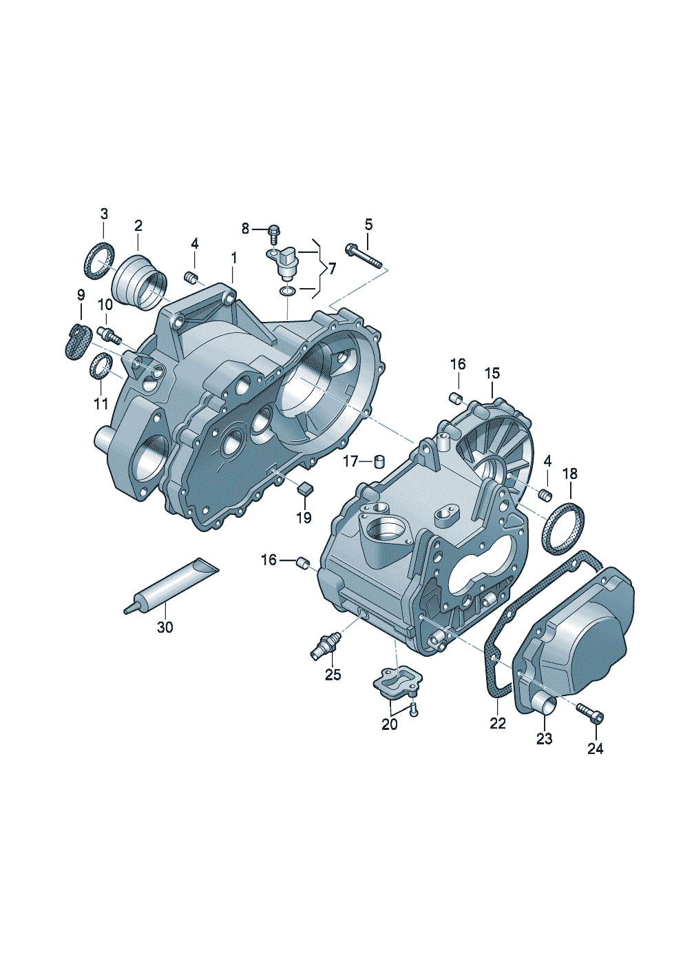 Volkswagen Golf/Golf R32 (2003 - 2006) - Gear housing. for 5 speed manual transmiss.