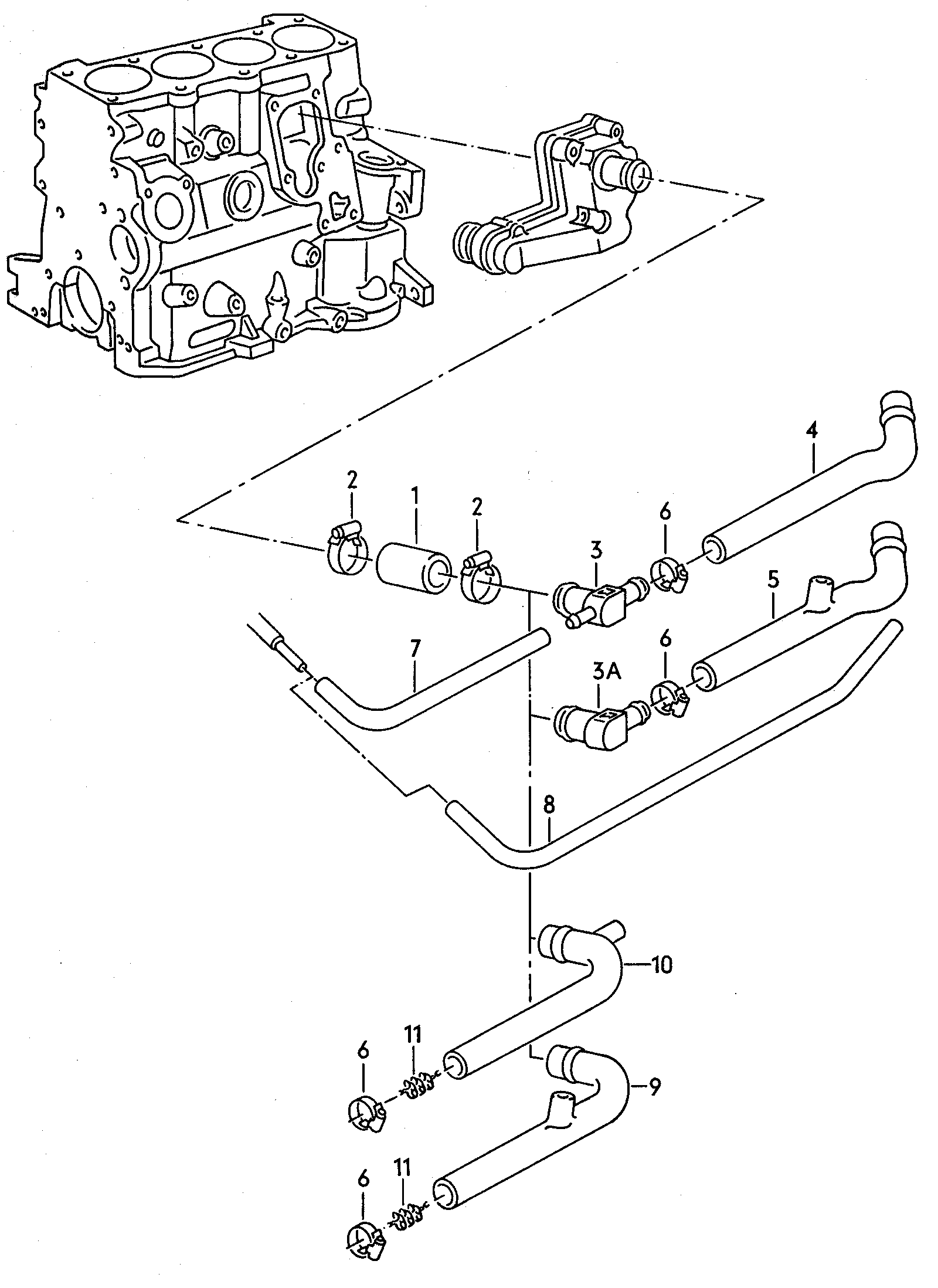Cylinder block. oil sump